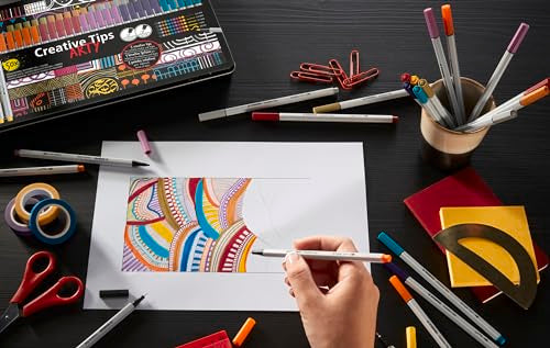 STABILO - Creative Tips - Multi-Tip Pen Set - ARTY - Pack of 5 - Black