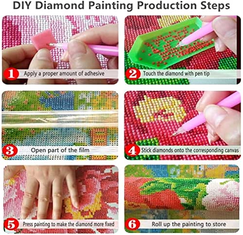 Clendo 12 Pack Diamond Painting Kits for Adults,5D Landscape Diamond Art Kit for Beginners, DIY Paint with Diamonds Round Full Drill Paintings Gem Art for Home Wall Decor Inch12X16