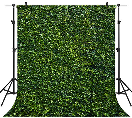 10X10FT Green Leaves Photography Backdrops Leaf Green Vertical Texture Backdrop Birthday Background for Birthday Party Seamless Photo Booth Vinyl Backdrop PCK41C - size: 10X10FT