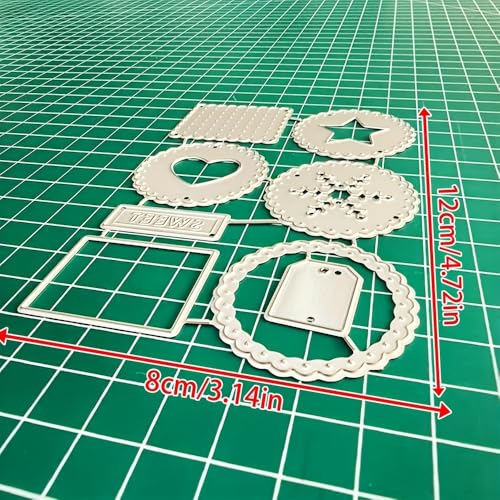 Lapoo Geometric Cutting Die for Scrapbooking - Durable, Metal Cutting Die for DIY Scrapbook Photo Album Decorative Paper Card, Card Making Supplies (Cookie Style Background Frame 4.7 x 3.1 in) - color: Cookie Style Background Frame 4.7 x 3.1 in