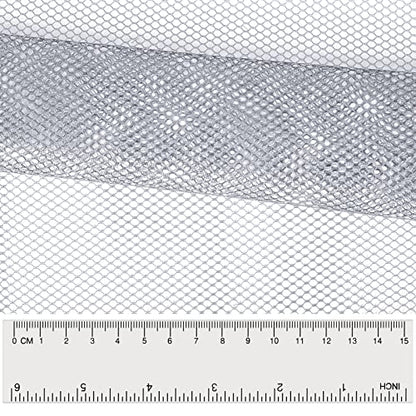 Pllieay 29.5 X 59 Inch Gray Mesh Fabric Slightly Stretchy for Backpack Pocket and Straps, Netting Clothes, Netting Bag Shopping Bag - color: Grey