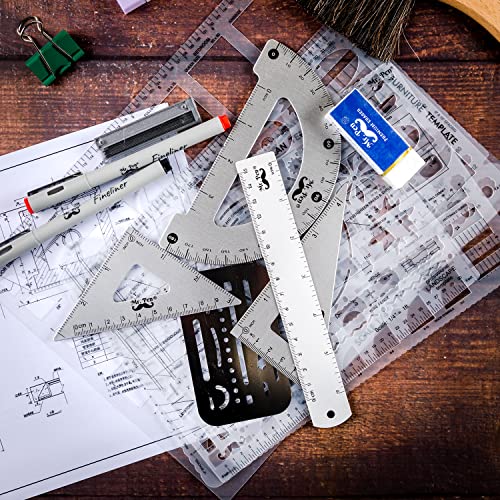 Mr. Pen- Professional Drafting Tools & Geometry Set with Case, 17 pcs - color: Clear, size: 17 pcs