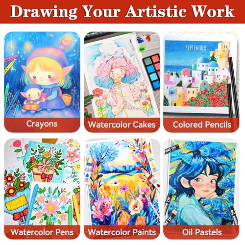 Art Supplies, 269 Piece Deluxe Art Set Crafts Drawing Painting Supplies Kit