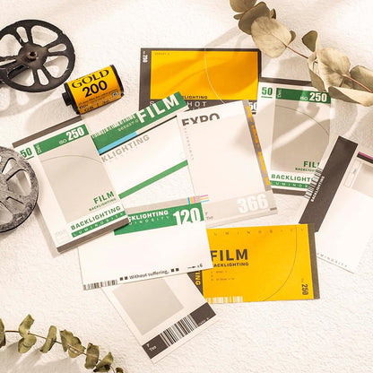 Diuhofart 94Pcs Scrapbooking Supplies Kit, Old Film Strips Photo Frames for Junk Journal Supplies, Scrap Booking Cutouts Papers Scrapbook Materials, Quote Stickers for Journaling, Collage - color: Classic Movie Filstrip Kit