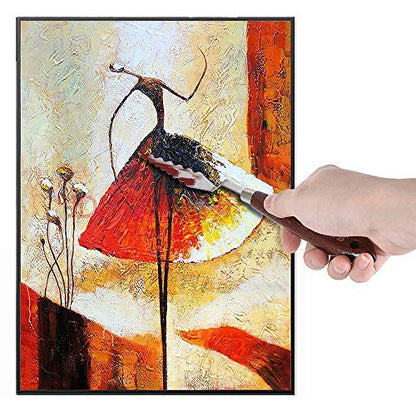 NWFashion Wood Handle Palette Knives 9 Piece Create Texture Spatulas for FX Special Effects (Steel Knife 9pcs)