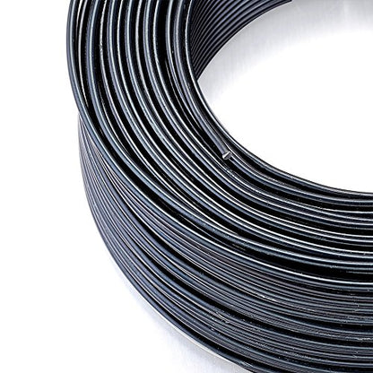 Fashewelry 656 Feet 18 Gauge Aluminum Wire Black Bendable Metal Craft Wire for Beading Jewelry Craft Making - color: Round-18 Guage-Black