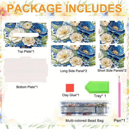 LSQFS DIY Diamond Painting Tissue Box for Adults for Home Office Vanity - color: Flowers
