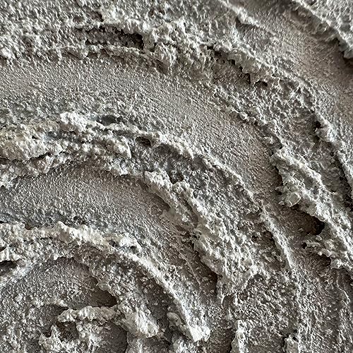 Alenoss 100% Handmade Abstract Metal Paintings Canvas Wall Art Unique Thick Texture Rough Surface Modern Oil Painting 48x24 Inches Imitation Old Handicrafts Grey Artwork - color: AL-B02