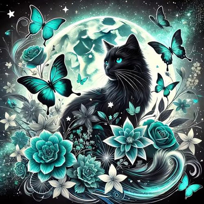 Butterfly DIY Diamond Art Kits for Adults, Cat 5D Diamond Painting Kits - color: CM068