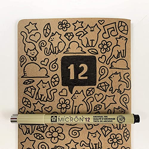 SAKURA Pigma Micron Fineline Ass't Point Sizes, Archival All Black Ink, 16 PK 50077 | Archival Black Ink Pens for Writing, Drawing, or Journaling, Precise Points and Lines, Smooth Skip-Free Writing