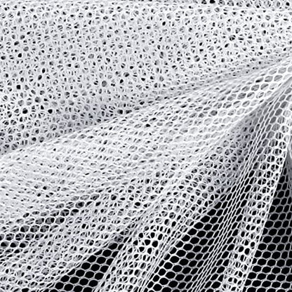 Pllieay 29.5 X 59 Inch White Mesh Fabric Slightly Stretchy | for Backpack Pocket and Straps, Netting Clothes, Netting Bag Shopping Bag - color: White