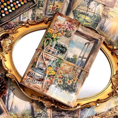 icceemee 160 Sheets Vintage Retro Scrapbook Paper, Junk Journaling Supplies Kit for Bullet Journals, Collage Art, Poster & Room Decor, Card Making, Gift Wrapping - color: Vintage Retro