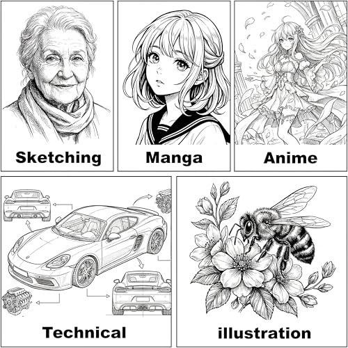 EBOT Micro Fineliner Drawing Art Pens,12 Black Fine Liner Waterproof Art Line Professional Drawing Watercolour Marker Sketching Illustration Manga Calligraphy Sketch Zentangle Outline