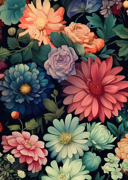 Ausanrl Square Diamond Painting-Flowers Square Drill Diamond Painting,Square Diamond Art,DIY Flowers Gem Art Kits for Adults and Crafts for Gifts and Home Wall Decor 12x16inch - color: Flowers, size: 12x16inch(Square diamond painting)