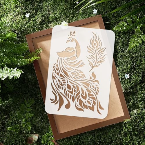 Peacock Animal DIY Painting Stencils for Wall Home Decor - style: Peacock