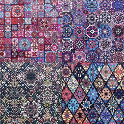 Groovy Boho Tribal Scrapbook Pad – 24 Bohemian Sheets for Scrapbooking, Junk Journals, Collage, Decoupage, Card Making & Mixed Media, 6x6 Single-Sided Craft Paper - color: 6x6 Boho