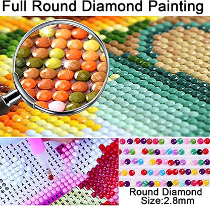 Clendo 12 Pack Diamond Painting Kits for Adults,5D Landscape Diamond Art Kit for Beginners, DIY Paint with Diamonds Round Full Drill Paintings Gem Art for Home Wall Decor Inch12X16