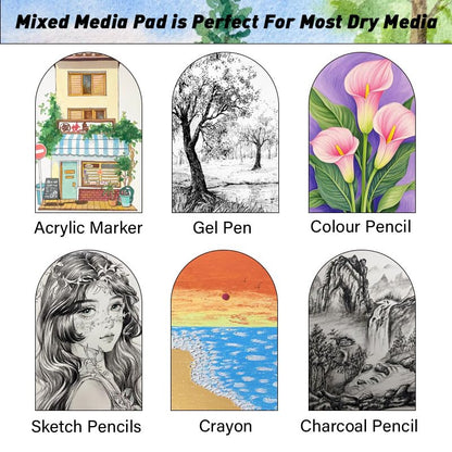 5.8" x 8.3" Mixed Media Sketch Book,Spiral Bound Hardcover Sketchbook,60 Sheets 92lb/150gsm Neutral White Acid Free Paper,Art Journal Sketchbook for Drawing Writing Sketching Illustration,Silver Gray - color: Neutral White-Silver Gray
