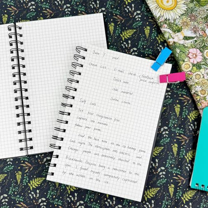 A5 Graph Paper Spiral Notebooks 4 Pack | Grid Notebook Hardcover Notebook Thick Graphing Paper Notebook Hardcover Journal for School, Office, Artist Writing/Drawing - size: A5, style: GRAPH NOTEBOOK