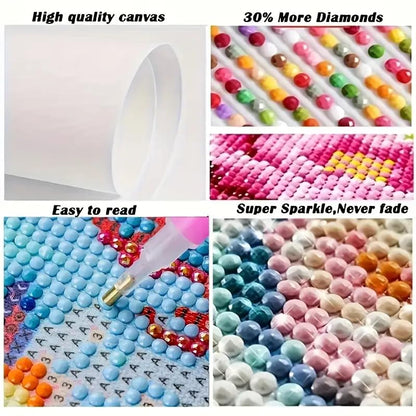STGLCR Cow Diamond Art Kits for Adults Beginner,DIY Truck Diamond Painting 5D Round Full Drill Highland Cow Diamond Dots Gem Art Crafts with Tools Animal Crafts for Wall Decor 12x12in