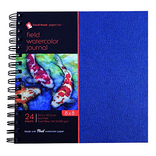 Speedball Art Products Company 780088 Handnook Field Series Artist Watercolor Hardcover Journal 24 Sheets, 8" x 8", White - size: 8 x 8