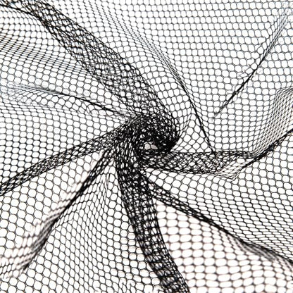 59" x 72"(2 Yards) Black Mesh Fabric | Slightly Stretchy for Sewing Projects, Backpack Pocket and Straps, Netting Clothes and Shopping Bag - color: Black