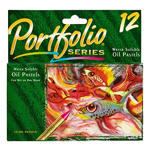 Crayola Oil Pastels Portfolio Series, Water Soluble, Colors may vary, 12 Count (52-3612)