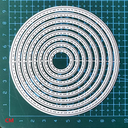Cutting Dies Stencil Triangle Square Rectangle Round Ellipse Metal Mould for DIY Scrapbook Album Paper Card - style: Basic dies set