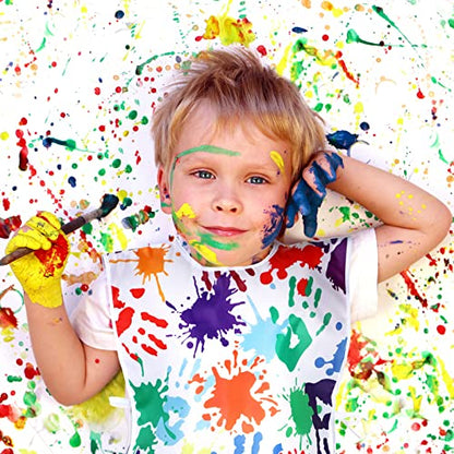 SATINIOR 2 Pcs Kids Art Smock Toddler Apron Artist Painting Apron | Painting Smocks for Kids, Toddler Paint Smock, Waterproof, Sleeveless, Boys Girls, with 3 Pocket, for Age 3-10 Years - style: Colorful
