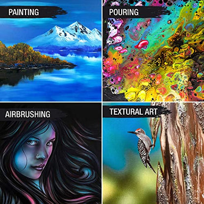 U.S. Art Supply 10"x10" Stretched Canvas for Painting, Gallery Depth 4-Pack - size: 10" x 10"