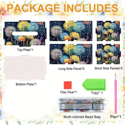 LSQFS DIY Diamond Art Tissue Box Kit, Ideal Handmade Craft Gift for Adults - color: Flower 2