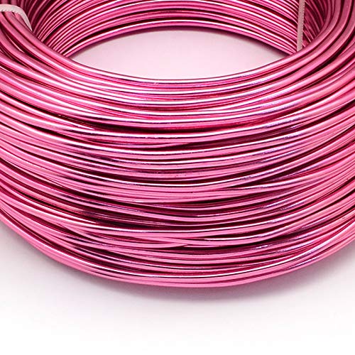 Cheriswelry 650 Feet 18 Gauge Metal Jewelry Wire Aluminum Wire Bendable Craft Wire Flexible Camellia Soft Beading Wire 1mm for Sculpting Armature Artistic Floral Garden Wrapping DIY Craft - color: Camellia, size: 18 Gauge(1mm)