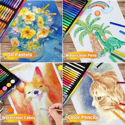 Cokiki Art Kits for Kids 6-12, 184 Piece Art Supplies Drawing Set - color: Color Splash