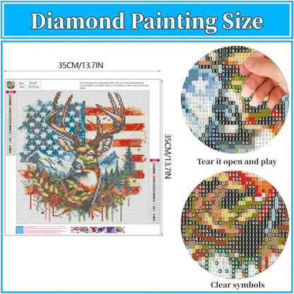 Arttoplus Independence Day Diamond Art Kits for Adults 14x14 inch - color: G9469