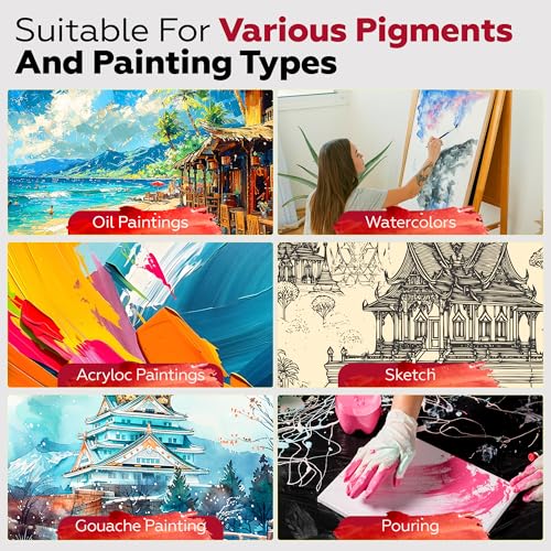 Stretched Canvas for Painting,10Pack 9X12 Inch Stretched White Blank Canvas,8 Oz Triple Primed 5/8" Profile Stretched Canvas,100% Cotton,Canvases for Painting, for Acrylics, Oils - style: 10 PACK 9X12