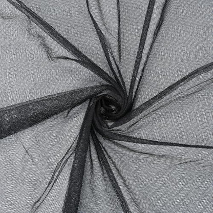 39.4x63 Inch Black Mesh Fabric by The Yard Breathable Polyester Netting Tulle Fabric Soft Voile Solid Sheer Mosquito Net Fabric for Sewing Making Crafts Garments Clothes Dresses DIY Supply - color: Black