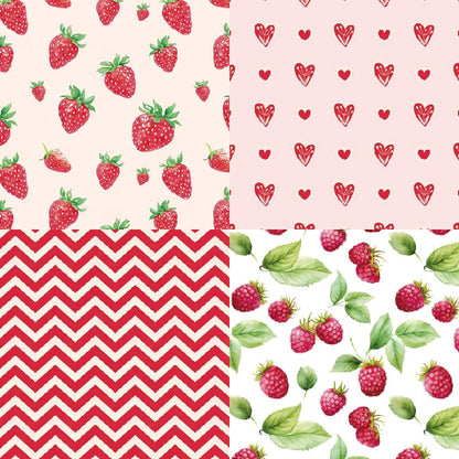 Scrapbook Paper Pad & Scrapbooking Supplies - Single Sided Junk Journal Kit, 160gsm Craft Paper for Photo Albums, Picture Art Collage, 6x6 Inch, 24 Sheets (Picnic) - color: Picnic