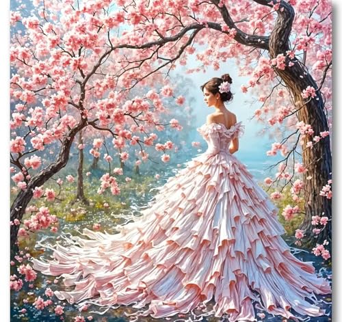Gemozaic Elegant Woman Paint by Numbers Kit for Adults, 16x16 in, Unframed - color: MT6269