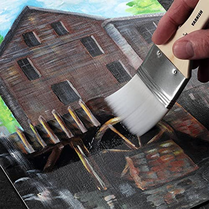 Jerry's Artarama InstaVar™ Gloss Picture Varnish & Varnish Brush Sets - Perfect for Varnish Paintings, Artists, Professionals, Restoration, & More! - 3.4oz Bottle w/ Set of 6 Brushes - size: 3.4oz Bottle & Brushes