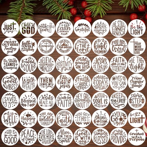 Christian Stencils for Painting Bible Stencils 3" | Reusable Bible Verse Relijous Stencil for Crafts Journaling Wood DIY Decor - style: Christian 3"