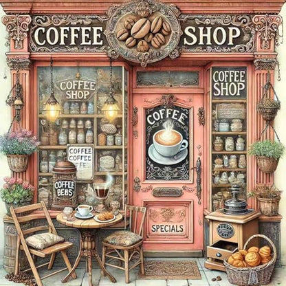 Coffee Diamond Art Kits for Adults, Diamond Painting Kits for Beginners, - color: Coffee-B