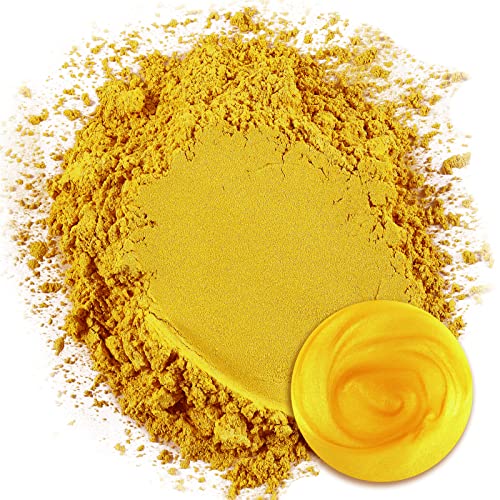 Ceya Mica Powder,5.3oz/150g Lemon Yellow Pearlescent Effect Pigment Powder - color: E-Lemon Yellow