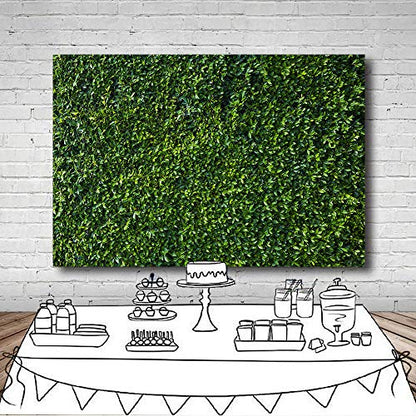 9X6FT Grass Wall Backdrop Nature Theme Green Leaves Backdrops Lawn Grass Photography Studio Props Backgrounds Party Decoration Banner Photoshoot Photo Booth Vinyl Backdrop PCK41A - size: 9X6FT