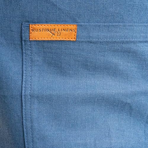 Professional Work Apron for Men & Women – 100% Cotton with waterproof Membrane, Cross Back Straps - color: Powder Blue