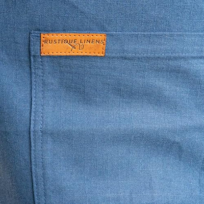 Professional Work Apron for Men & Women – 100% Cotton with waterproof Membrane, Cross Back Straps - color: Powder Blue