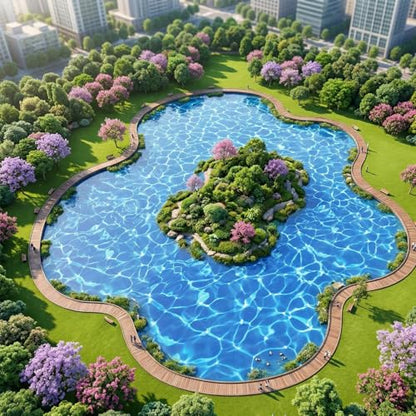 6 Pcs Ripple Water Sticker, Self Adhesive Pearlescent Ripple Streamb Ocean Diorama Coated Paper Water Ripples Sticker for Miniature Lake River Scenery Dolls House Decor