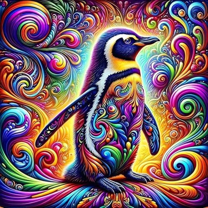 Penguin DIY Diamond Art Kits for Adults, Animal 5D Diamond Painting Kits - color: CM069