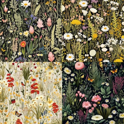 6x6 Inch Scrapbook Paper Pad-24 Single-Sided Sheets with 12 Unique Wildflower Designs-Perfect for Crafting, Card Making and DIY Projects - color: 6x6 Wildflower
