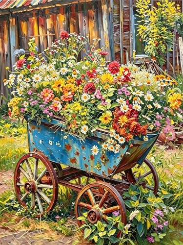 Flower Diamond Painting Kits for Adults,Diamond Art Kits for Beginner - color: KM1218-1