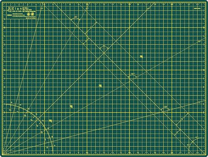 Elan Cutting Mat A2 Green, Self Healing Cutting Mat 18x24 Inch, 5-Ply Craft Board Green, Hobby Board for Crafts 18x24 Inch - style: 24 x 18"